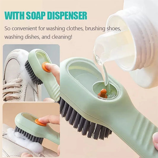 Multifunctional Scrubbing Brush with Liquid / Soap Dispenser, Liquid Shoe Brush For Shoe and Clothes