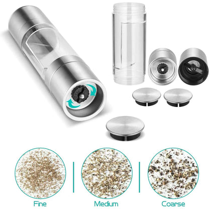 2-in-1 Stainless Steel Salt and Pepper Grind