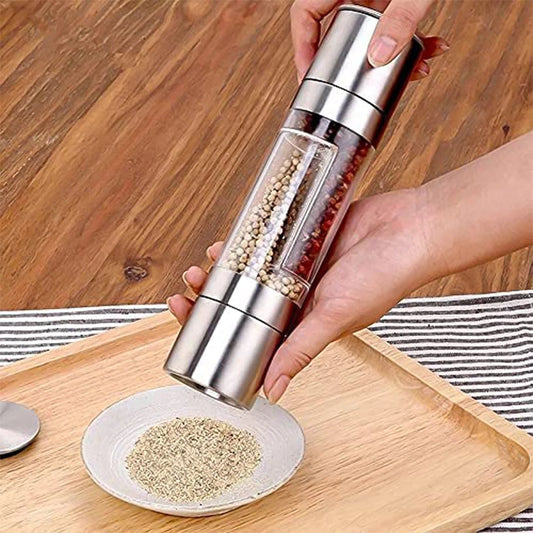 2-in-1 Stainless Steel Salt and Pepper Grinders