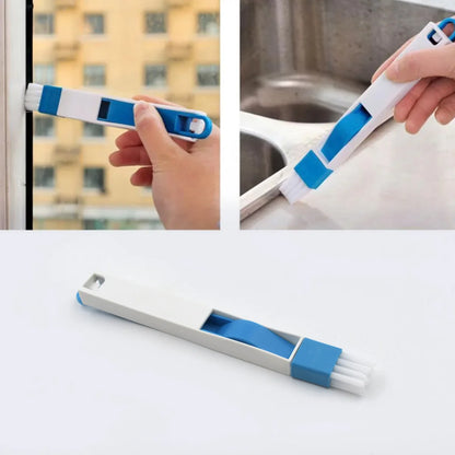 2 in 1 Multi-Function Plastic Window Slot Wardrobe Dust Removal Brush