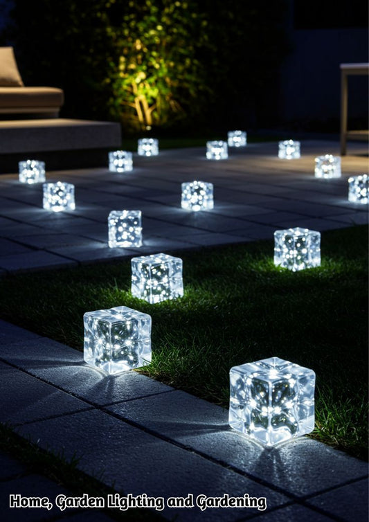 r Ice Cube Shaped Garden Light